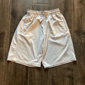 White adidas shorts